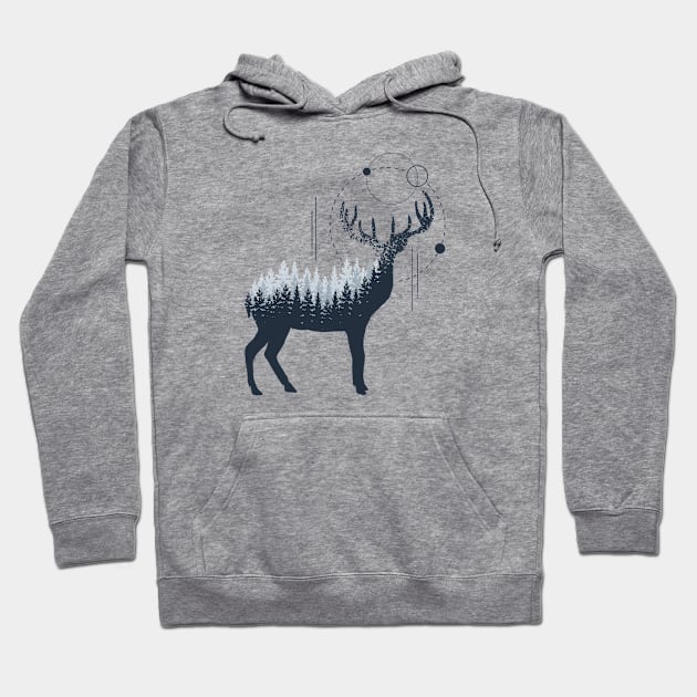 Deer. Double Exposure Hoodie by SlothAstronaut